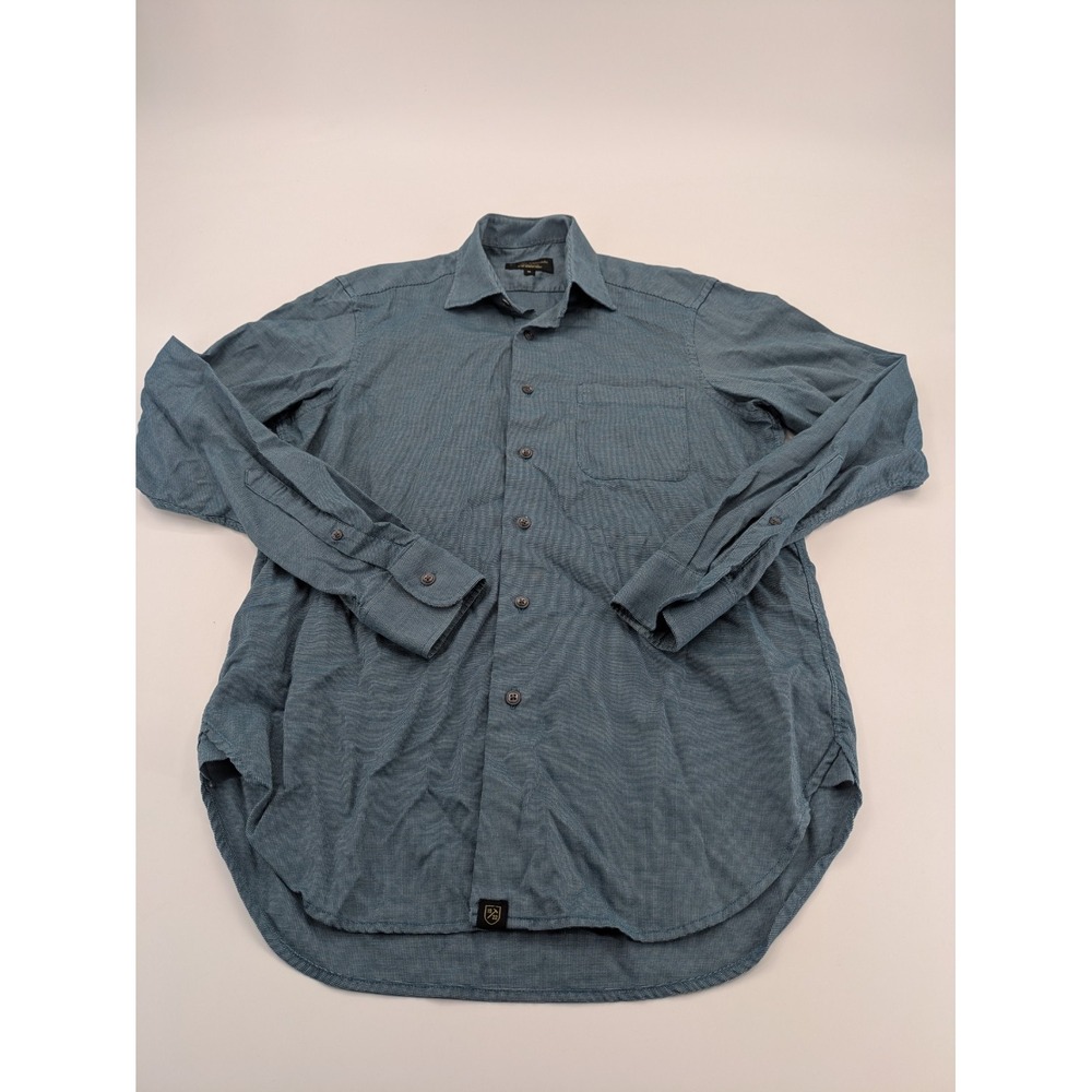 Allen Edmonds Mens  Medium Long Sleeve Button‎ Up Dress Shirt Green